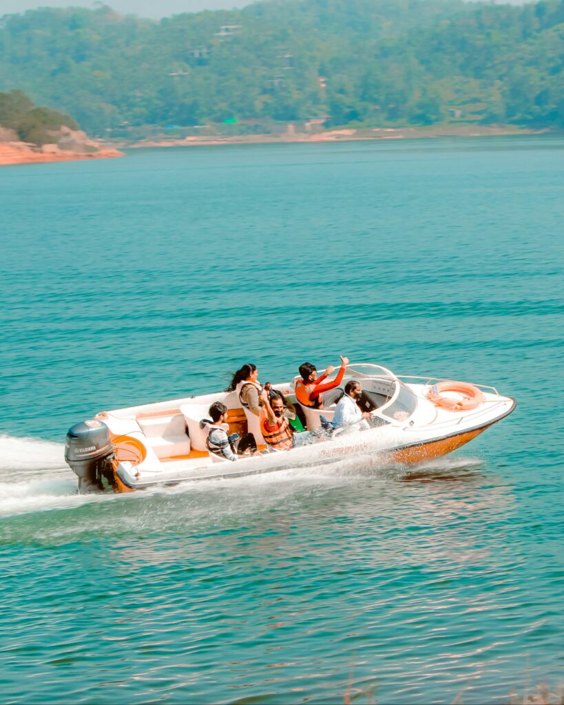 Boat on the water, representing coverage for all types of vehicles